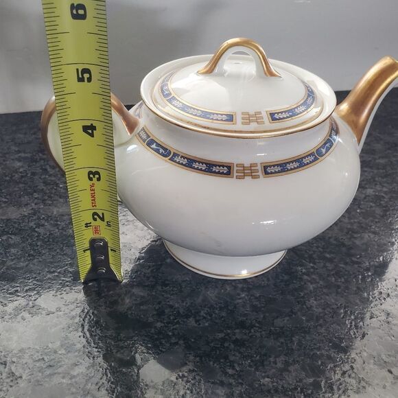 TEAPOT VINTAGE SYRACUSE BLUE MISTIC PATTERN - Picture 5 of 6